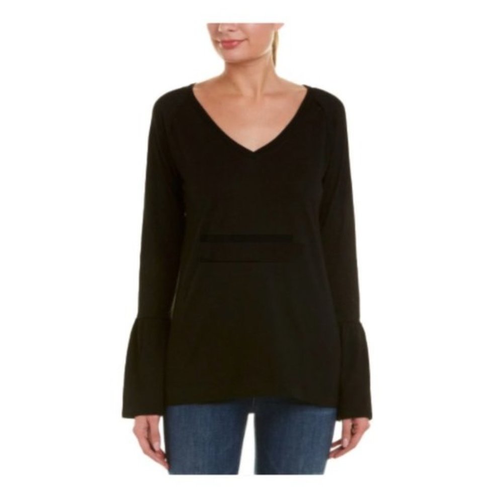 Grey State Cotton Bell Sleeve Top Size 1 Small